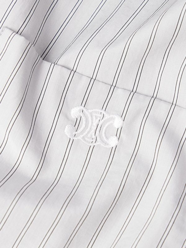 Logo-Embroidered Striped Cotton-Poplin Shirt - CU Logo-Embroidered Striped Cotton-Poplin Shirt - CU