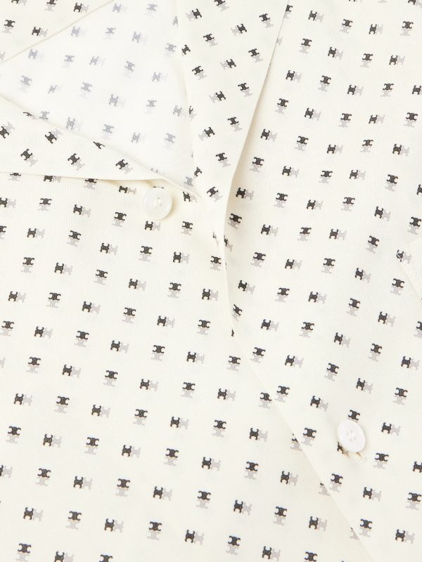 Camp-Collar Logo-Print Voile Shirt - CU Camp-Collar Logo-Print Voile Shirt - CU