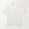 Camp-Collar Logo-Print Voile Shirt Camp-Collar Logo-Print Voile Shirt