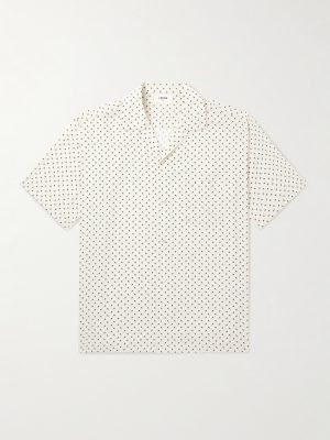 Camp-Collar Logo-Print Voile Shirt Camp-Collar Logo-Print Voile Shirt