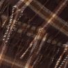 Checked Fringed Cashmere Scarf - CU Checked Fringed Cashmere Scarf - CU