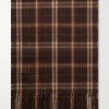 Checked Fringed Cashmere Scarf Checked Fringed Cashmere Scarf