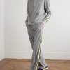 Slim-Fit Webbing-Trimmed Logo-Embroidered Cotton-Blend Velour Track Jacket - OU Slim-Fit Webbing-Trimmed Logo-Embroidered Cotton-Blend Velour Track Jacket - OU