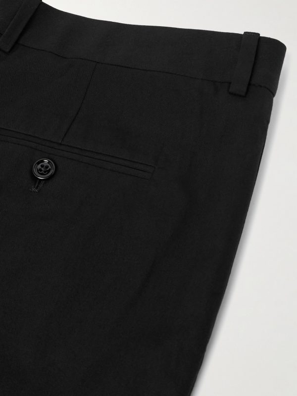Straight-Leg Pleated Cotton-Twill Trousers - CU Straight-Leg Pleated Cotton-Twill Trousers - CU