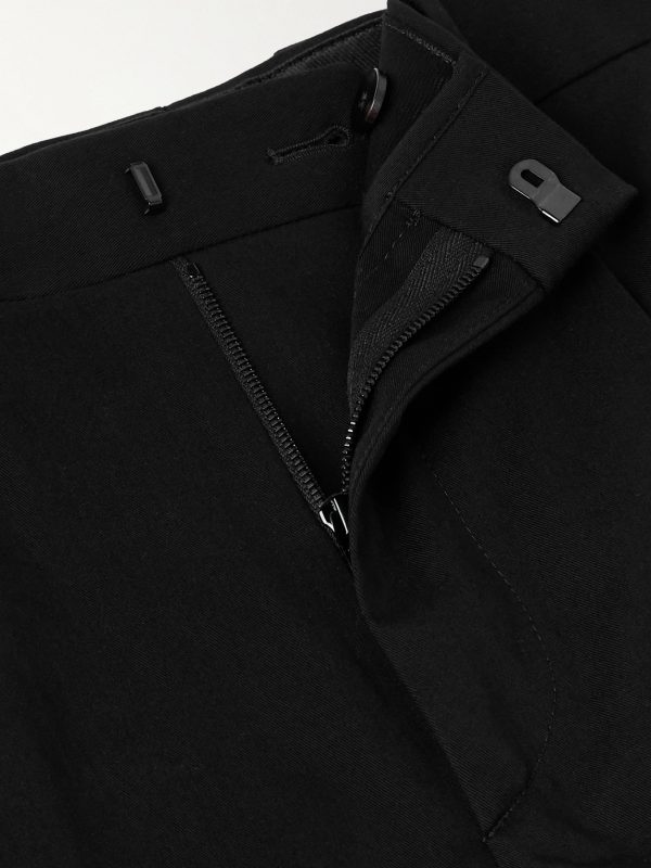Straight-Leg Pleated Cotton-Twill Trousers - E1 Straight-Leg Pleated Cotton-Twill Trousers - E1