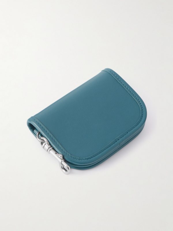 Nano Logo-Embellished Leather and Silver-Tone Keyring Wallet - BK Nano Logo-Embellished Leather and Silver-Tone Keyring Wallet - BK