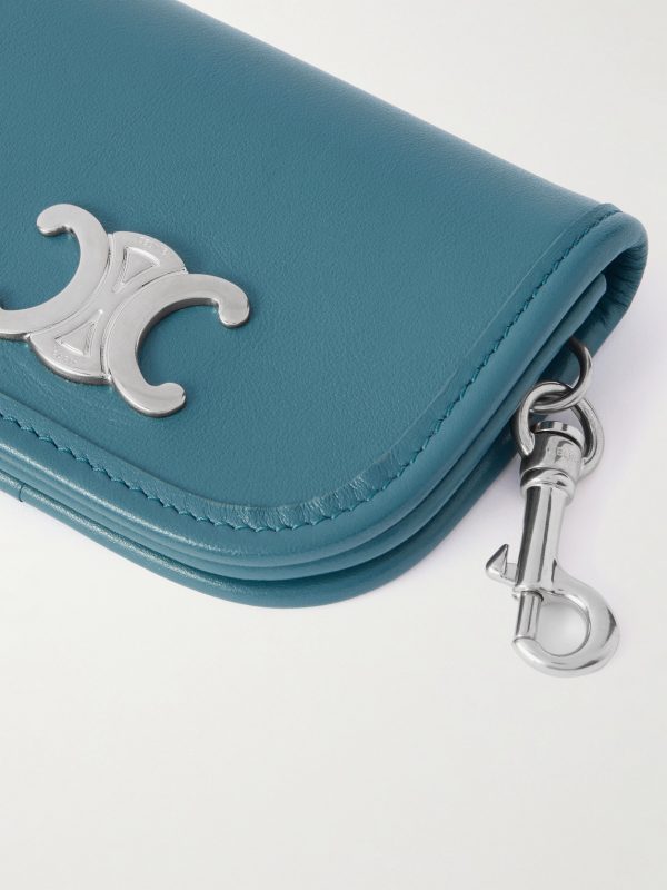Nano Logo-Embellished Leather and Silver-Tone Keyring Wallet - CU Nano Logo-Embellished Leather and Silver-Tone Keyring Wallet - CU