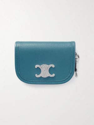 Nano Logo-Embellished Leather and Silver-Tone Keyring Wallet Nano Logo-Embellished Leather and Silver-Tone Keyring Wallet