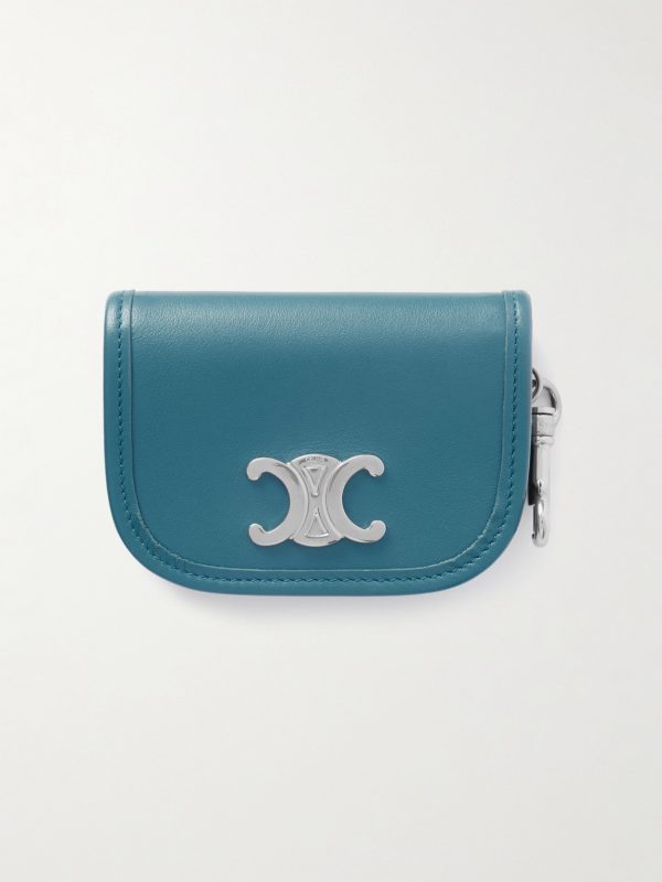 Nano Logo-Embellished Leather and Silver-Tone Keyring Wallet Nano Logo-Embellished Leather and Silver-Tone Keyring Wallet