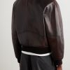 Leather Bomber Jacket - BK Leather Bomber Jacket - BK