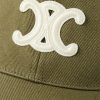 Triomphe Logo-Appliquéd Cotton-Blend Drill Baseball Cap - CU