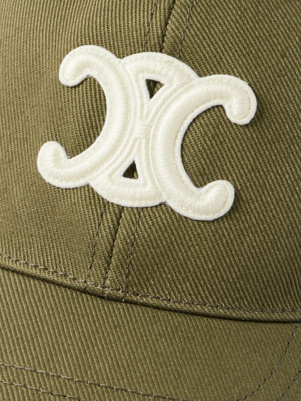 Triomphe Logo-Appliquéd Cotton-Blend Drill Baseball Cap - CU