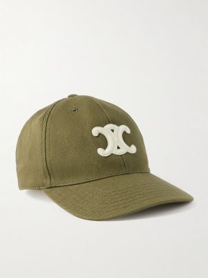 Triomphe Logo-Appliquéd Cotton-Blend Drill Baseball Cap Triomphe Logo-Appliquéd Cotton-Blend Drill Baseball Cap