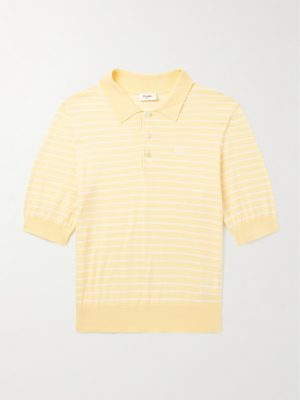 Logo-Embroidered Striped Cotton Polo Shirt Logo-Embroidered Striped Cotton Polo Shirt