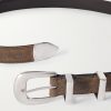 2.5cm Waxed-Leather Belt - E1