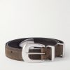 2.5cm Waxed-Leather Belt