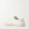 Leather-Trimmed Logo-Embroidered Canvas Sneakers - BK Leather-Trimmed Logo-Embroidered Canvas Sneakers - BK