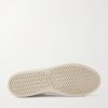 Leather-Trimmed Logo-Embroidered Canvas Sneakers - E1 Leather-Trimmed Logo-Embroidered Canvas Sneakers - E1