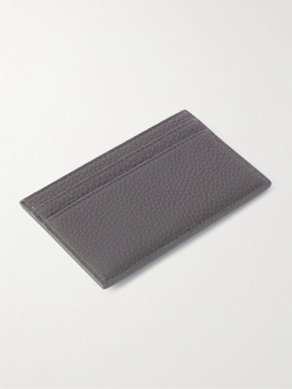 Logo-Detailed Full-Grain Leather Cardholder - BK Logo-Detailed Full-Grain Leather Cardholder - BK