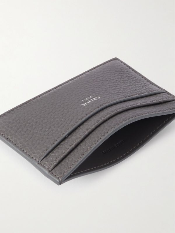 Logo-Detailed Full-Grain Leather Cardholder - E1 Logo-Detailed Full-Grain Leather Cardholder - E1