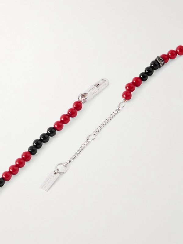 Triomphe Silver-Tone Multi-Stone Necklace - BK Triomphe Silver-Tone Multi-Stone Necklace - BK