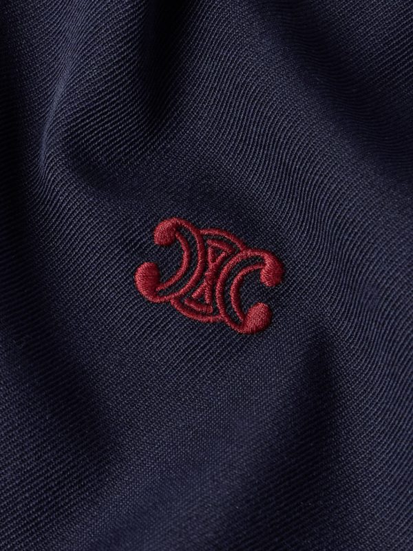Logo-Embroidered Wool and Cotton-Blend Gabardine Blouson Jacket - E1