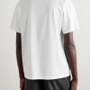 Logo-Flocked Cotton-Jersey T-Shirt - BK Logo-Flocked Cotton-Jersey T-Shirt - BK