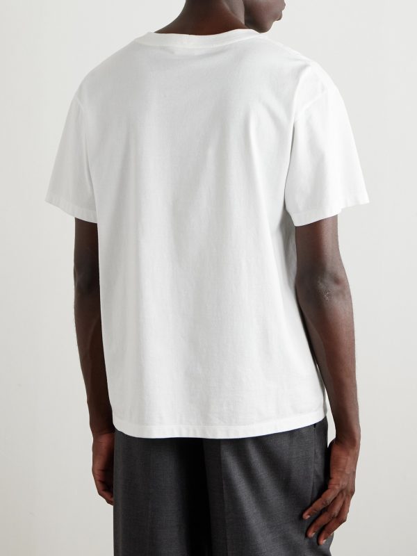 Logo-Flocked Cotton-Jersey T-Shirt - BK Logo-Flocked Cotton-Jersey T-Shirt - BK