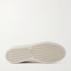 Logo-Embossed Leather-Trimmed Suede Sneakers - E1 Logo-Embossed Leather-Trimmed Suede Sneakers - E1
