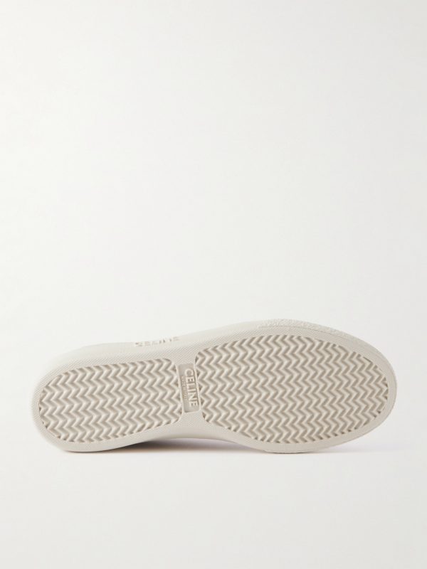 Logo-Embossed Leather-Trimmed Suede Sneakers - E1 Logo-Embossed Leather-Trimmed Suede Sneakers - E1
