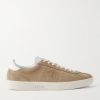 Logo-Embossed Leather-Trimmed Suede Sneakers Logo-Embossed Leather-Trimmed Suede Sneakers
