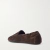 Logo-Appliquéd Suede Loafers - BK Logo-Appliquéd Suede Loafers - BK