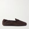 Logo-Appliquéd Suede Loafers Logo-Appliquéd Suede Loafers