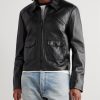 Panelled Leather Jacket - FR Panelled Leather Jacket - FR