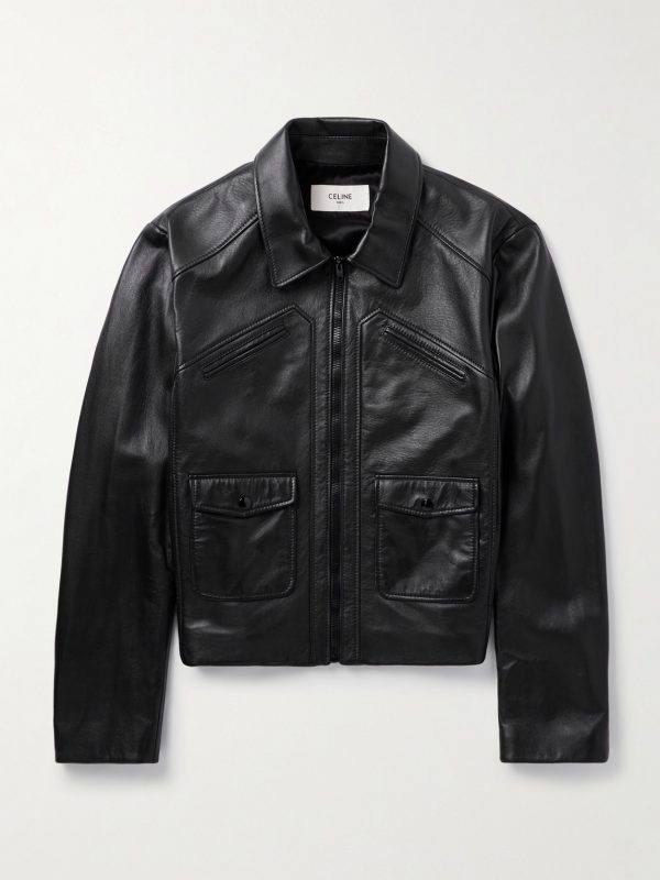 Panelled Leather Jacket Panelled Leather Jacket