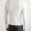 Logo-Embroidered Ribbed Cotton-Jersey Henley T-Shirt - BK Logo-Embroidered Ribbed Cotton-Jersey Henley T-Shirt - BK