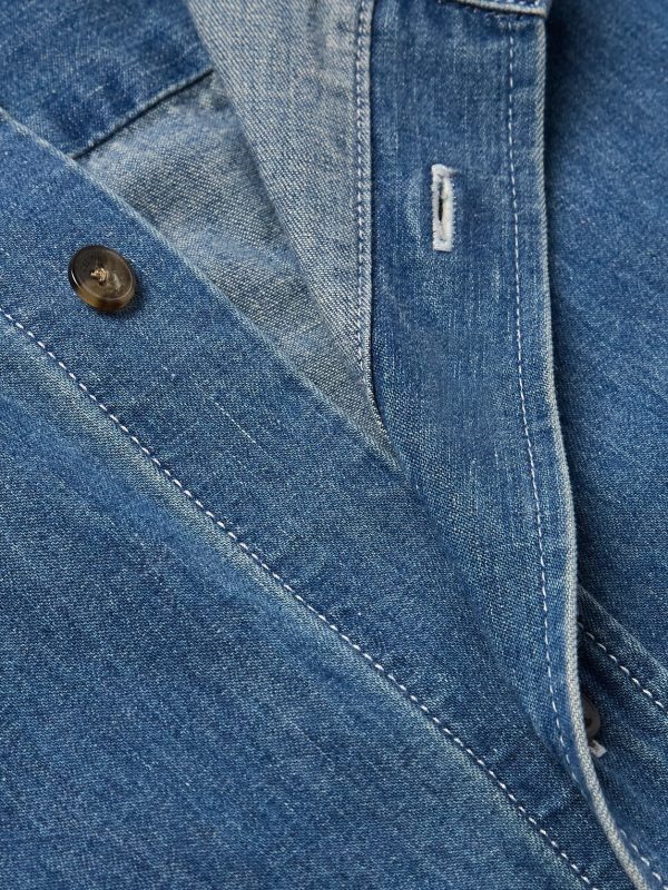 Logo-Embroidered Denim Shirt - CU