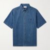 Logo-Embroidered Denim Shirt