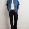 Logo-Embroidered Denim Shirt - OU