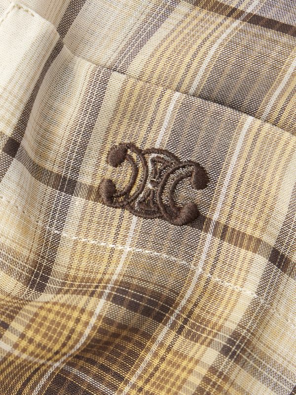 Logo-Embroidered Checked Cotton Shirt - CU Logo-Embroidered Checked Cotton Shirt - CU
