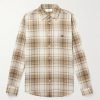 Logo-Embroidered Checked Cotton Shirt Logo-Embroidered Checked Cotton Shirt