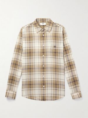 Logo-Embroidered Checked Cotton Shirt Logo-Embroidered Checked Cotton Shirt