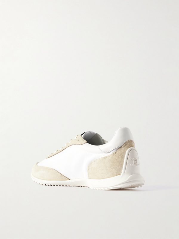 Racer Logo-Embroidered Suede, Leather and Shell Sneakers - BK Racer Logo-Embroidered Suede, Leather and Shell Sneakers - BK
