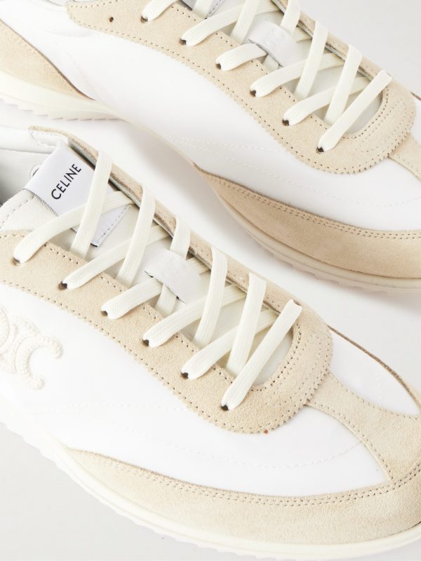 Racer Logo-Embroidered Suede, Leather and Shell Sneakers - CU Racer Logo-Embroidered Suede, Leather and Shell Sneakers - CU