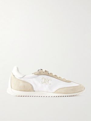 Racer Logo-Embroidered Suede, Leather and Shell Sneakers Racer Logo-Embroidered Suede, Leather and Shell Sneakers