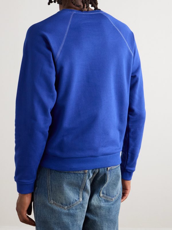 Slim-Fit Logo-Print Cotton-Jersey Sweatshirt - BK Slim-Fit Logo-Print Cotton-Jersey Sweatshirt - BK