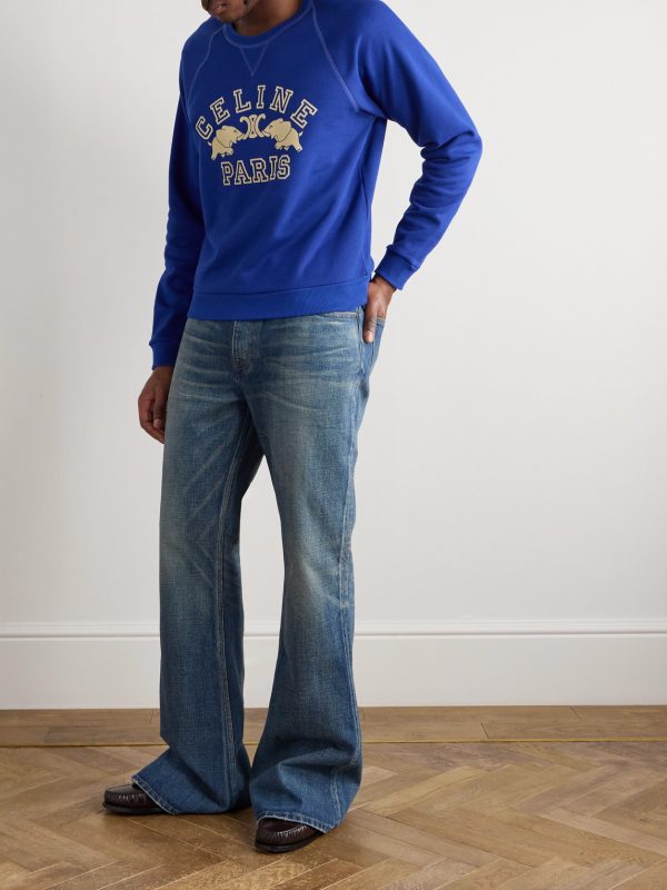 Slim-Fit Logo-Print Cotton-Jersey Sweatshirt - OU Slim-Fit Logo-Print Cotton-Jersey Sweatshirt - OU