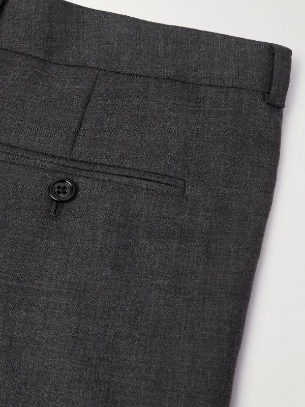 Wide-Leg Pleated Cashmere Trousers - CU
