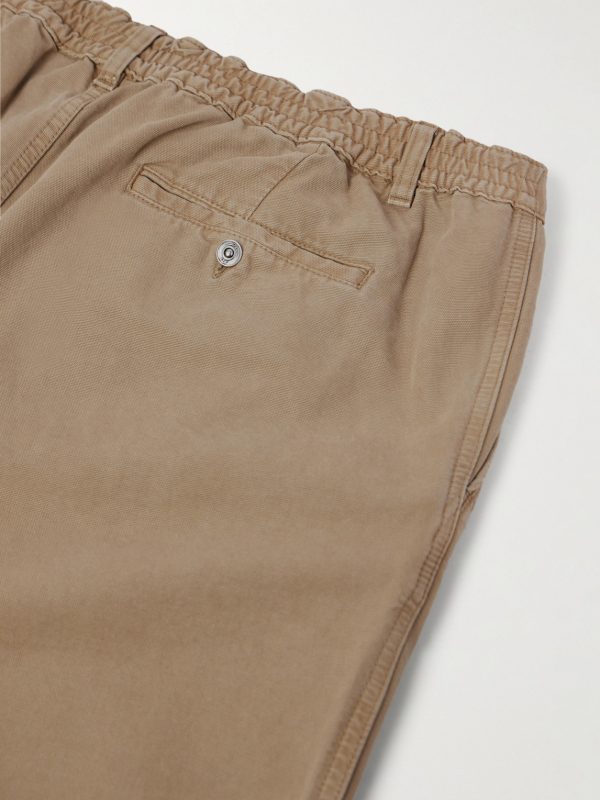 Daniel Tapered Pleated Organic Cotton-Canvas Trousers - CU Daniel Tapered Pleated Organic Cotton-Canvas Trousers - CU