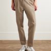 Daniel Tapered Pleated Organic Cotton-Canvas Trousers - FR Daniel Tapered Pleated Organic Cotton-Canvas Trousers - FR